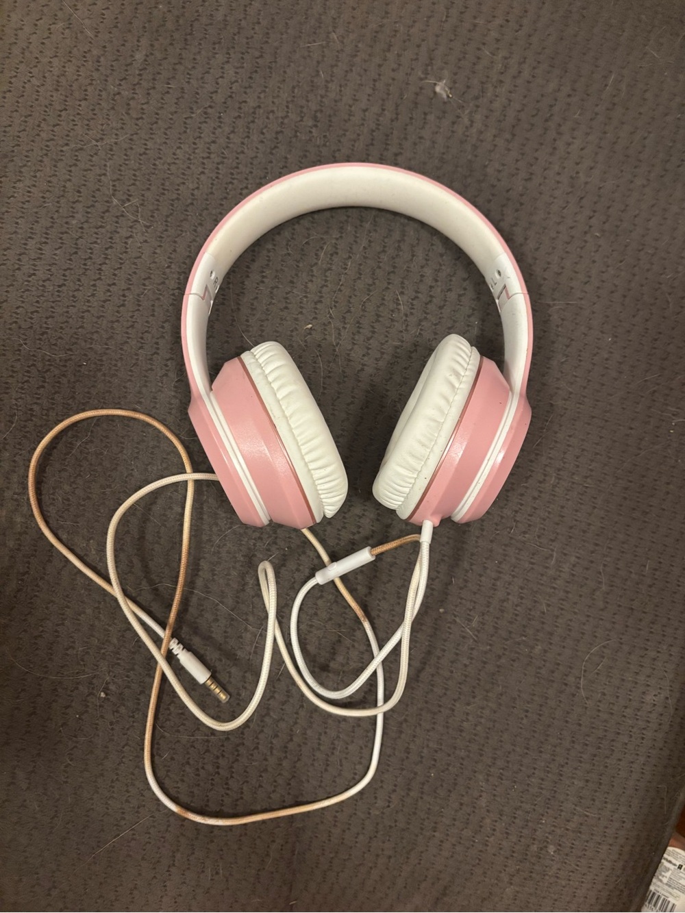 Pink Over-Ear Wired Headphones - Comfortable Stereo Sound